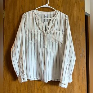 Long sleeved, striped Old Navy blouse, size Medium